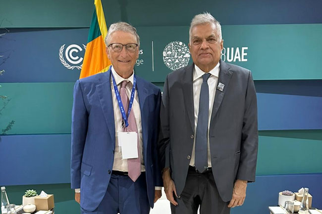 President Ranil, Bill Gates Forge Partnership to Boost Sri Lanka’s Climate Resilience - DailyNews