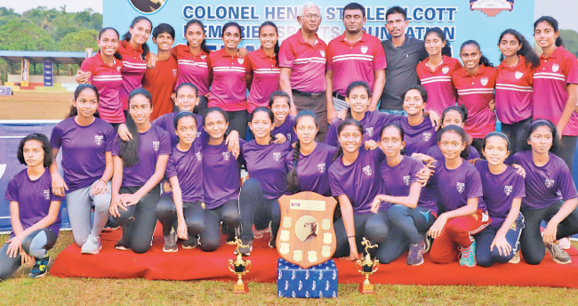 Girls’ Champion Dharmapala College, Pannipitiya team 
